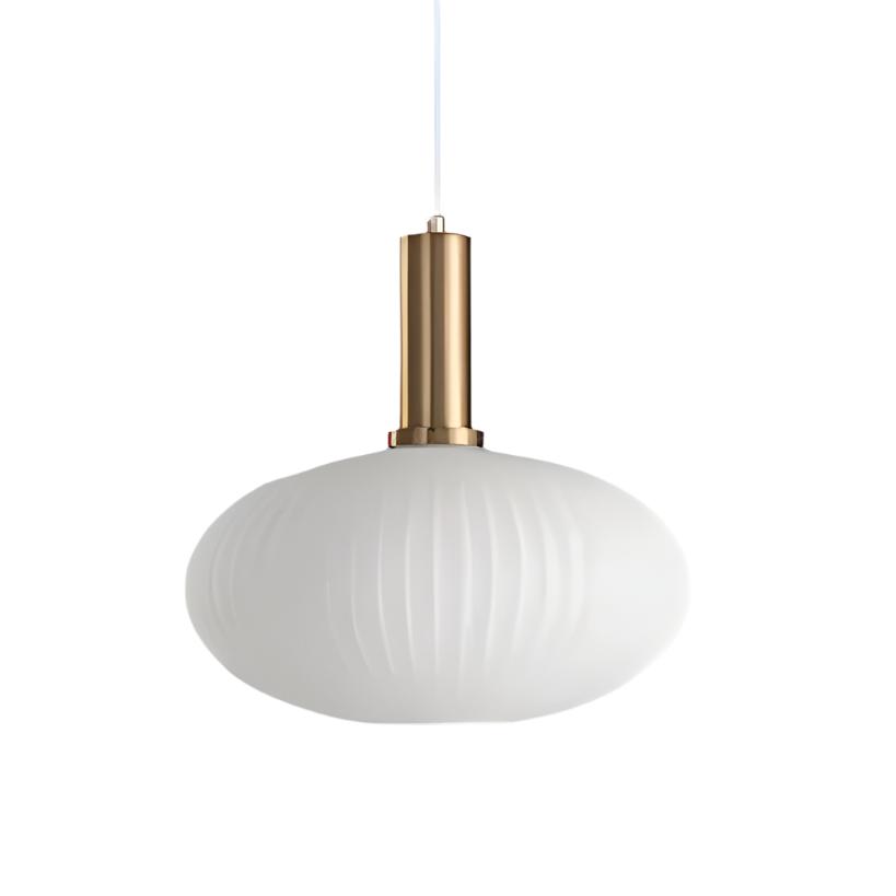 AuriGlas: Glass Pendant Light in Vintage Design – Elegant Hanging Lamp with Brass Details