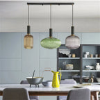 AuriGlas: Glass Pendant Light in Vintage Design – Elegant Hanging Lamp with Brass Details