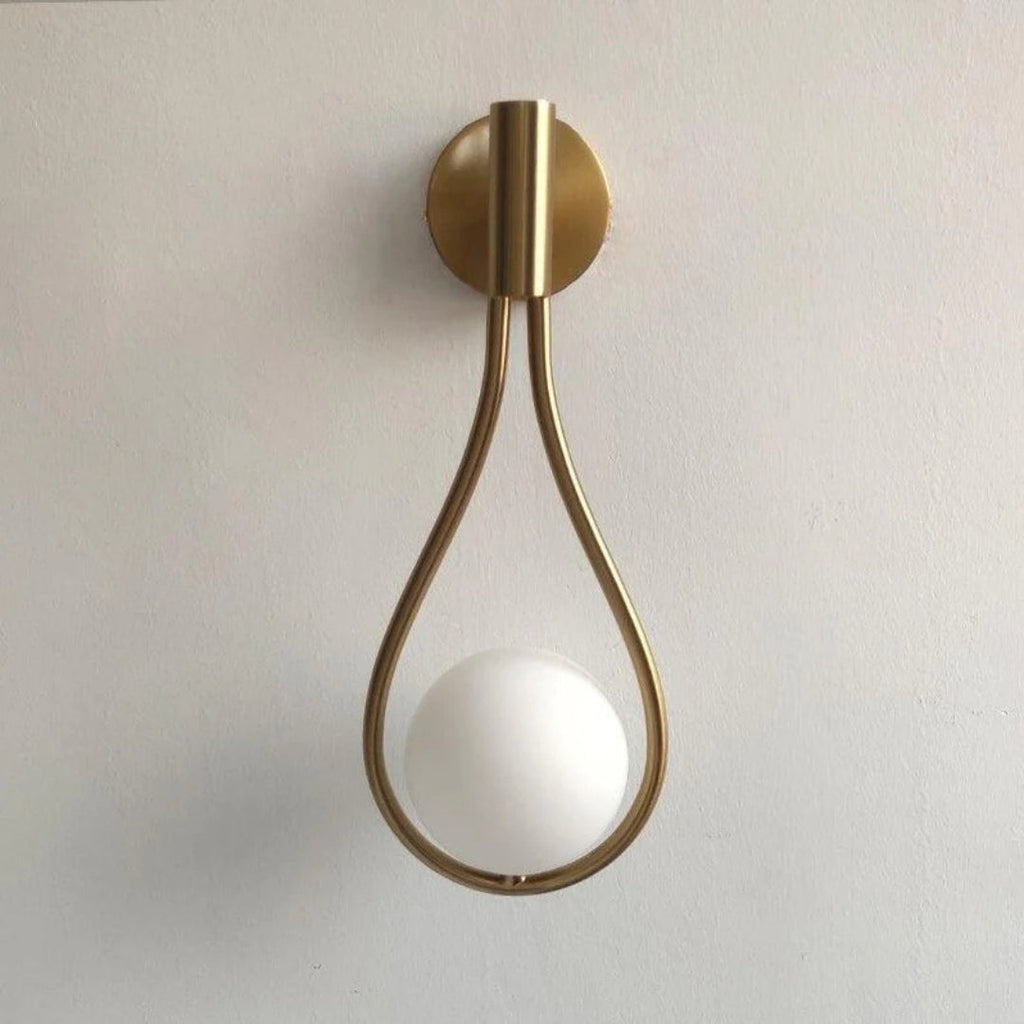 AuriLune: Designer Wall Lamp with Glass Sphere – Elegant Wall Light in Modern Style