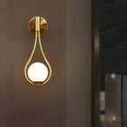 AuriLune: Designer Wall Lamp with Glass Sphere – Elegant Wall Light in Modern Style
