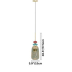 AuroCambell: Elegant Pendant Light LED with Colored Glass Shade – Ideal for Dining Room & Living Area