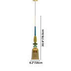 AuroCambell: Elegant Pendant Light LED with Colored Glass Shade – Ideal for Dining Room & Living Area