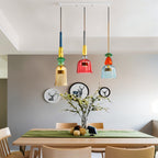 AuroCambell: Elegant Pendant Light LED with Colored Glass Shade – Ideal for Dining Room & Living Area