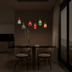 AuroCambell: Elegant Pendant Light LED with Colored Glass Shade – Ideal for Dining Room & Living Area