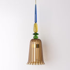 AuroCambell: Elegant Pendant Light LED with Colored Glass Shade – Ideal for Dining Room & Living Area