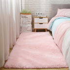 AuroValea: Modern rectangular rug with soft pink pattern – versatile for yoga, camping, and indoor use.