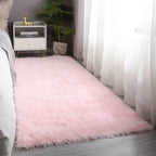 AuroValea: Modern rectangular rug with soft pink pattern – versatile for yoga, camping, and indoor use.