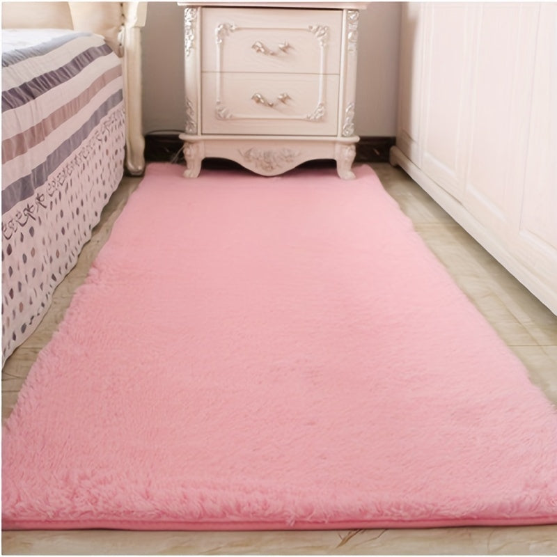 AuroValea: Modern rectangular rug with soft pink pattern – versatile for yoga, camping, and indoor use.