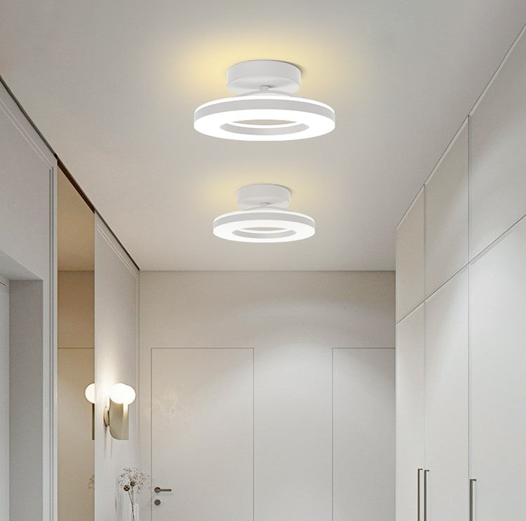 AuroraFlur: Modern Round LED Ceiling Light – Decorative & Durable for Hallway & Bedroom