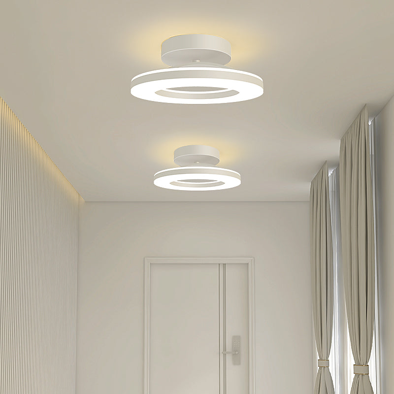 AuroraFlur: Modern Round LED Ceiling Light – Decorative & Durable for Hallway & Bedroom
