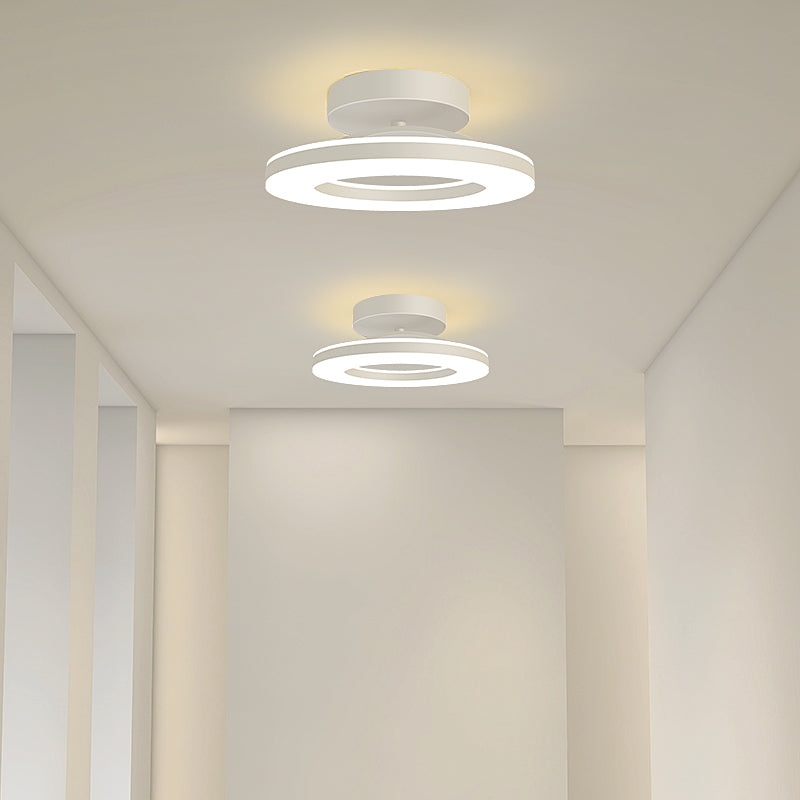 AuroraFlur: Modern Round LED Ceiling Light – Decorative & Durable for Hallway & Bedroom