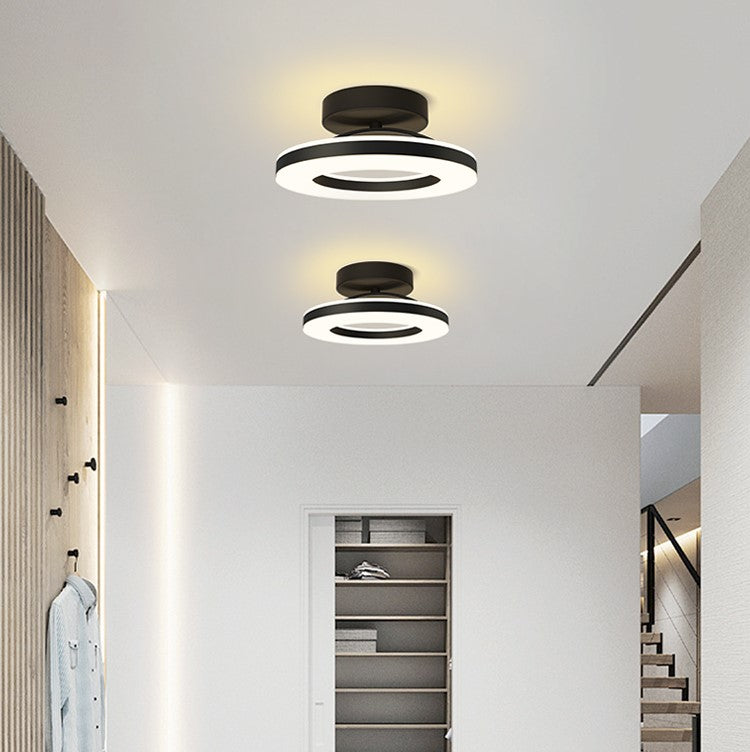 AuroraFlur: Modern Round LED Ceiling Light – Decorative & Durable for Hallway & Bedroom