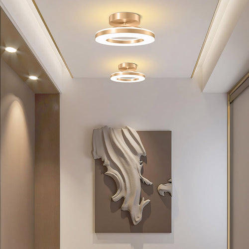 AuroraFlur: Modern Round LED Ceiling Light – Decorative & Durable for Hallway & Bedroom
