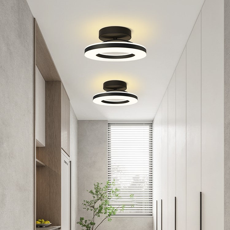 AuroraFlur: Modern Round LED Ceiling Light – Decorative & Durable for Hallway & Bedroom