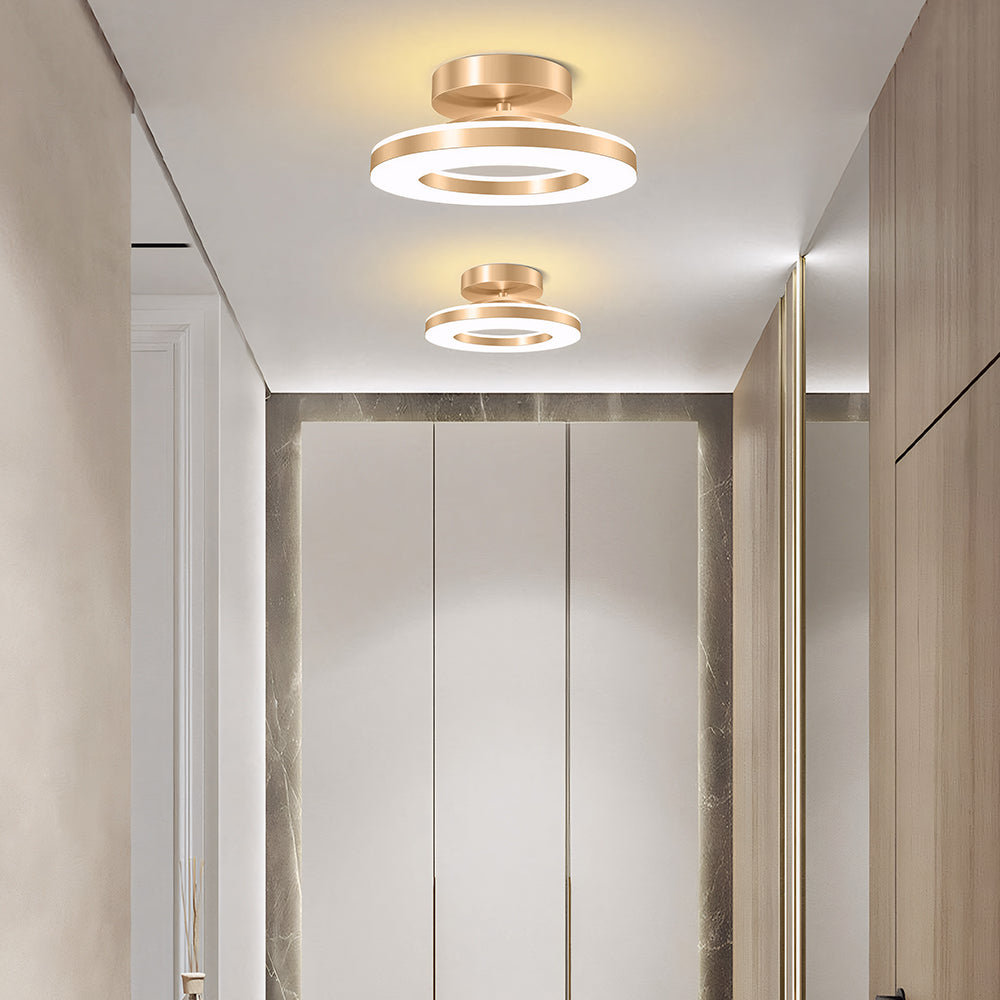 AuroraFlur: Modern Round LED Ceiling Light – Decorative & Durable for Hallway & Bedroom