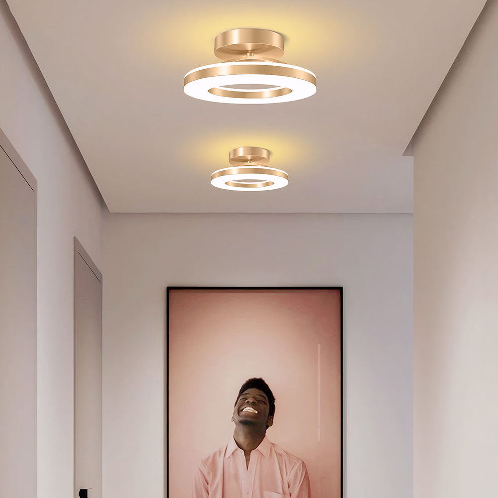 AuroraFlur: Modern Round LED Ceiling Light – Decorative & Durable for Hallway & Bedroom