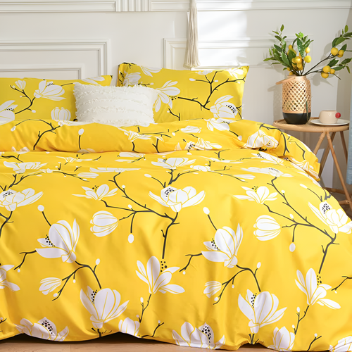 AuroraGelb: Luxury Duvet Cover Set – Soft, Easy-Care & Modern with Elegant Solid Color for Home