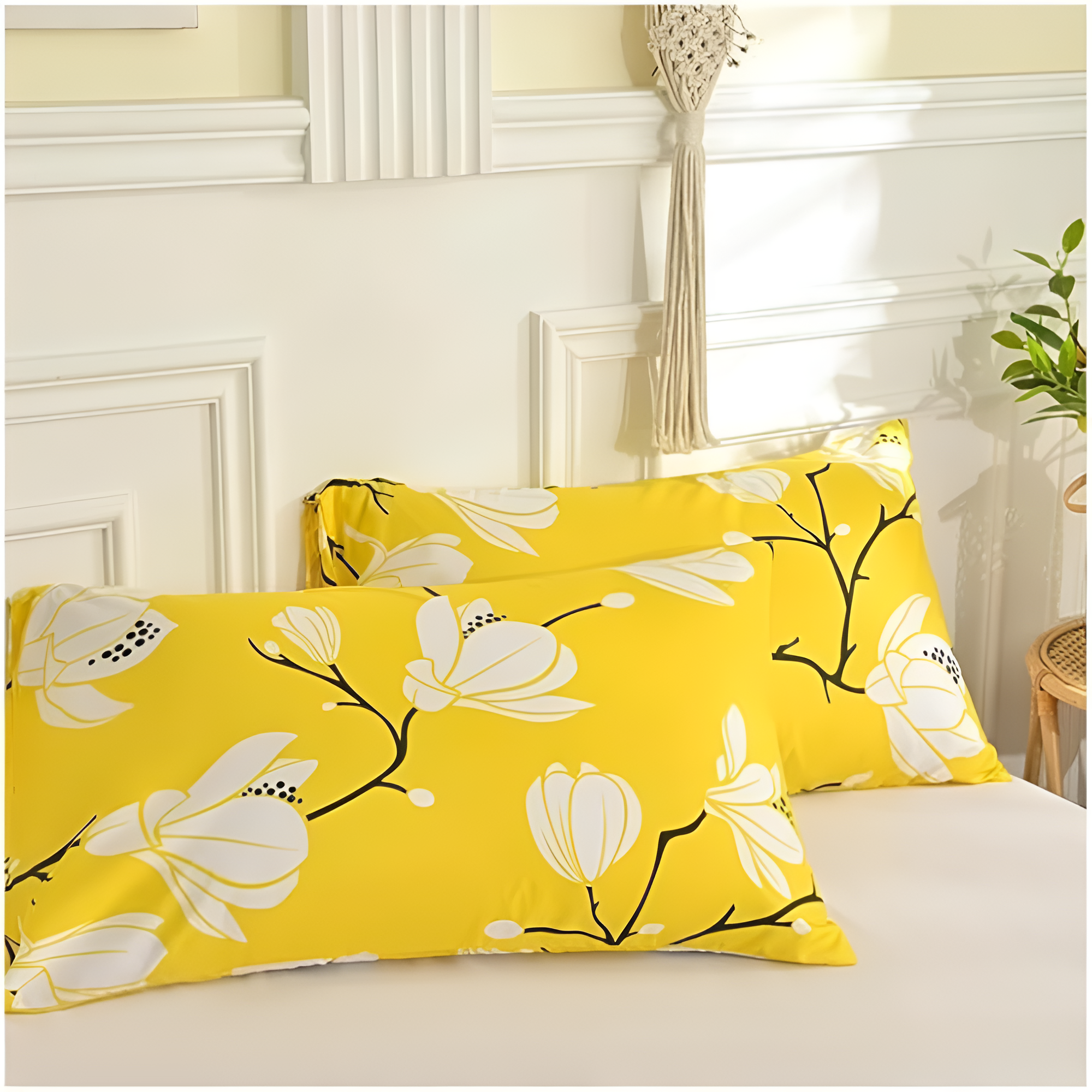 AuroraGelb: Luxury Duvet Cover Set – Soft, Easy-Care & Modern with Elegant Solid Color for Home