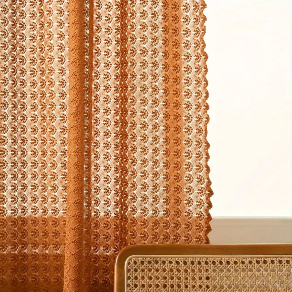 AuroraHäkel: Boho Curtains with Crochet Pattern – Stylish & Decorative for Bedrooms & Living Rooms