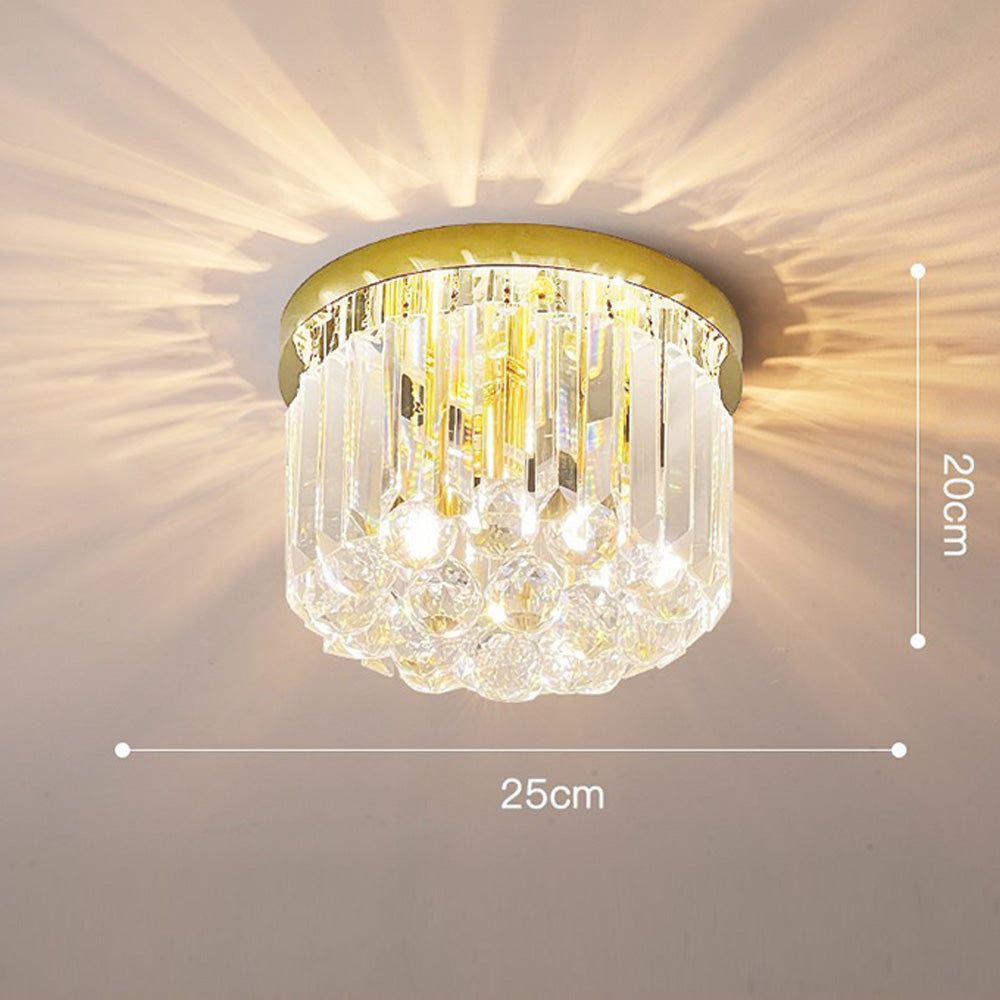 AuroraCrystal: Modern Crystal Ceiling Light 2-bulb – Elegant & Decorative for Living Room & Dining Room