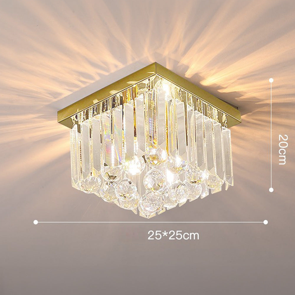 AuroraCrystal: Modern Crystal Ceiling Light 2-bulb – Elegant & Decorative for Living Room & Dining Room