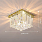 AuroraCrystal: Modern Crystal Ceiling Light 2-bulb – Elegant & Decorative for Living Room & Dining Room