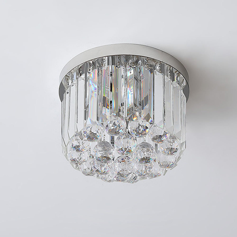AuroraCrystal: Modern Crystal Ceiling Light 2-bulb – Elegant & Decorative for Living Room & Dining Room