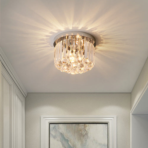 AuroraCrystal: Modern Crystal Ceiling Light 2-bulb – Elegant & Decorative for Living Room & Dining Room