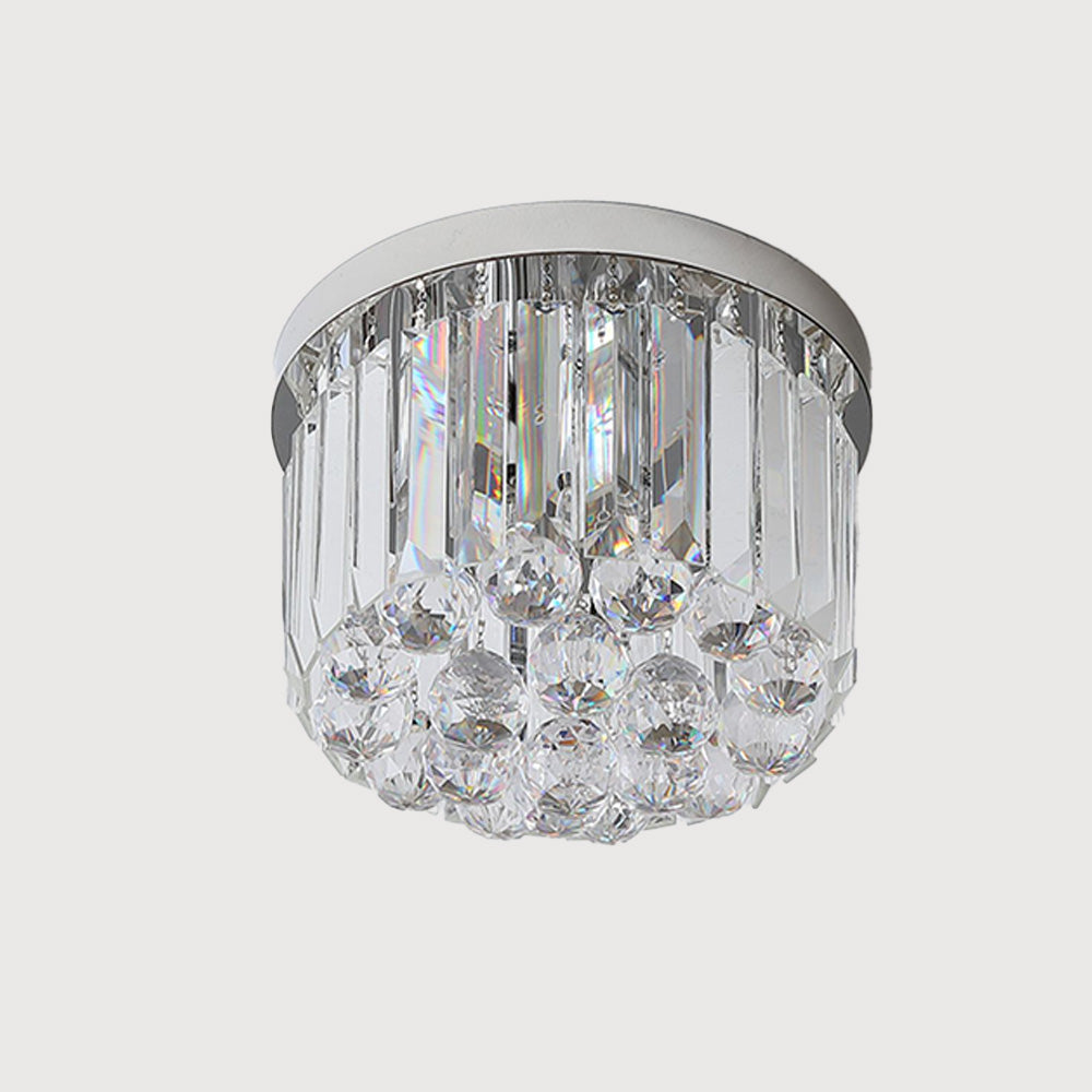 AuroraCrystal: Modern Crystal Ceiling Light 2-bulb – Elegant & Decorative for Living Room & Dining Room