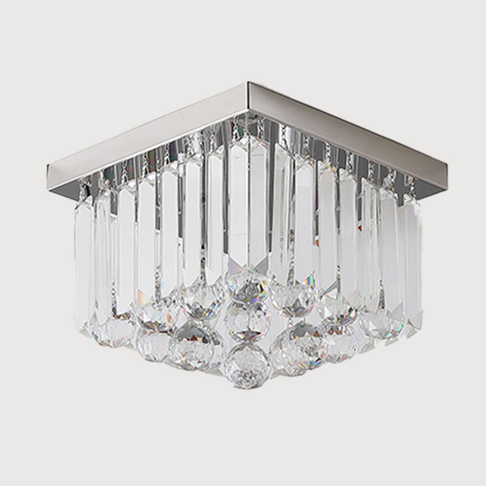AuroraCrystal: Modern Crystal Ceiling Light 2-bulb – Elegant & Decorative for Living Room & Dining Room