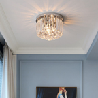 AuroraCrystal: Modern Crystal Ceiling Light 2-bulb – Elegant & Decorative for Living Room & Dining Room