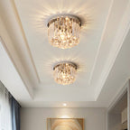 AuroraCrystal: Modern Crystal Ceiling Light 2-bulb – Elegant & Decorative for Living Room & Dining Room