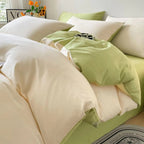 AuroraLinen: Luxurious Duvet Cover Set - Cotton, Soft & Breathable in Solid Design for Bedrooms