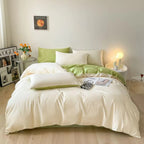 AuroraLinen: Luxurious Duvet Cover Set - Cotton, Soft & Breathable in Solid Design for Bedrooms