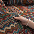 AuroraLine: Sofa Cover Made of Breathable Chenille with Artistic Stripe Design & Versatile Use – for Sofa & Living Room
