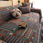 AuroraLine: Sofa Cover Made of Breathable Chenille with Artistic Stripe Design & Versatile Use – for Sofa & Living Room
