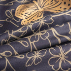 AuroraNacht: Romantic Duvet Cover Set – Breathable, Soft & Durable with Golden Butterflies and Floral Pattern