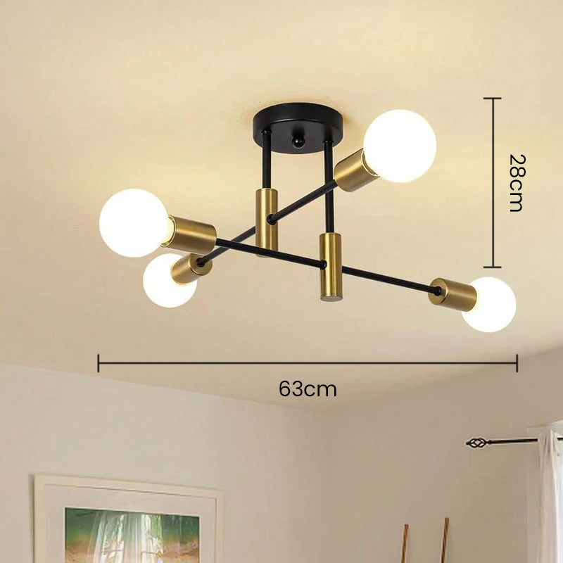 AuroraNord: Scandinavian Ceiling Light LED Black – Elegant & Bright for Dining Rooms & Living Rooms
