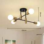 AuroraNord: Scandinavian Ceiling Light LED Black – Elegant & Bright for Dining Rooms & Living Rooms