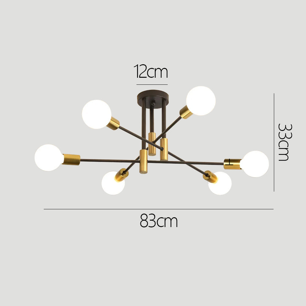 AuroraNord: Scandinavian Ceiling Light LED Black – Elegant & Bright for Dining Rooms & Living Rooms