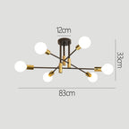AuroraNord: Scandinavian Ceiling Light LED Black – Elegant & Bright for Dining Rooms & Living Rooms