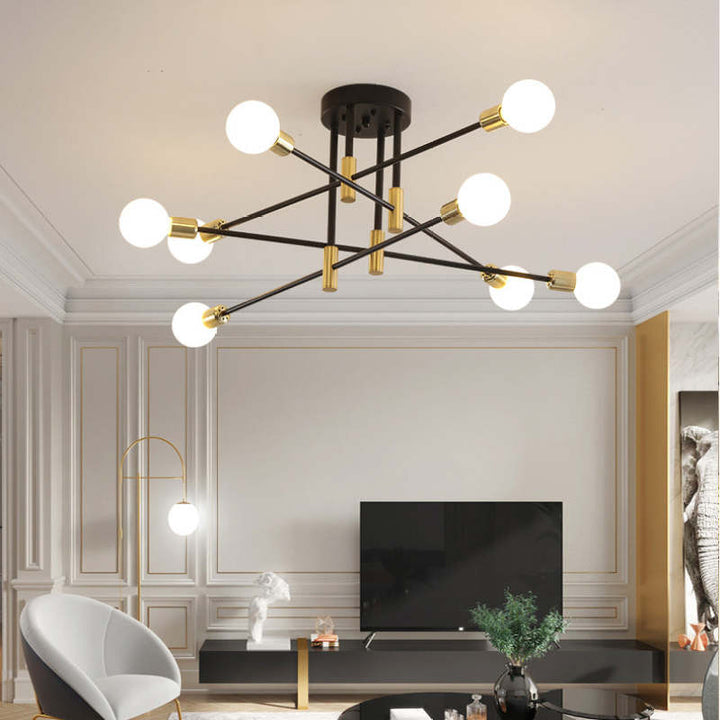AuroraNord: Scandinavian Ceiling Light LED Black – Elegant & Bright for Dining Rooms & Living Rooms