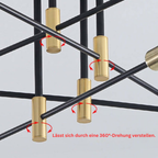AuroraNord: Scandinavian Ceiling Light LED Black – Elegant & Bright for Dining Rooms & Living Rooms