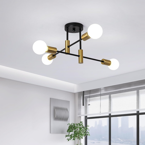 AuroraNord: Scandinavian Ceiling Light LED Black – Elegant & Bright for Dining Rooms & Living Rooms