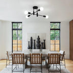 AuroraNord: Scandinavian Ceiling Light LED Black – Elegant & Bright for Dining Rooms & Living Rooms