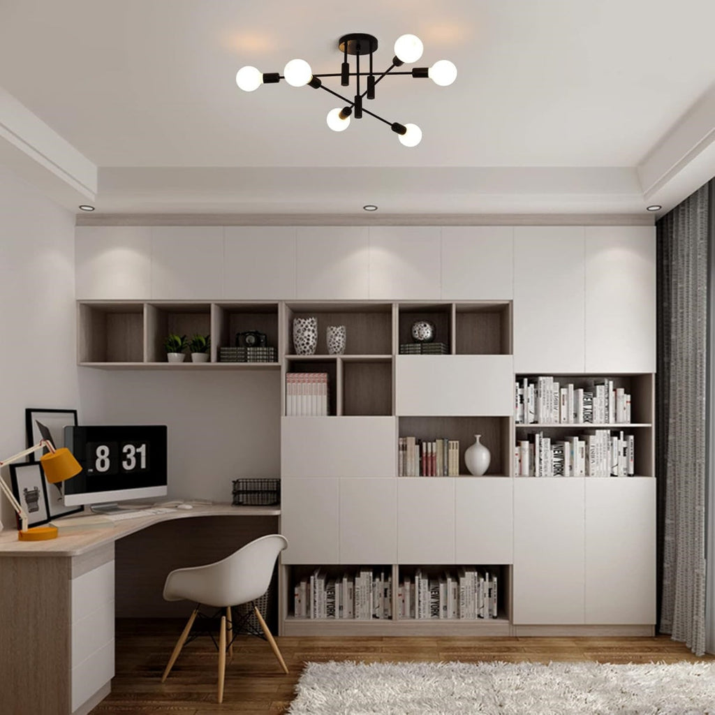 AuroraNord: Scandinavian Ceiling Light LED Black – Elegant & Bright for Dining Rooms & Living Rooms