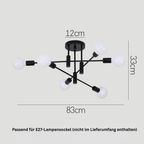 AuroraNord: Scandinavian Ceiling Light LED Black – Elegant & Bright for Dining Rooms & Living Rooms