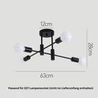 AuroraNord: Scandinavian Ceiling Light LED Black – Elegant & Bright for Dining Rooms & Living Rooms