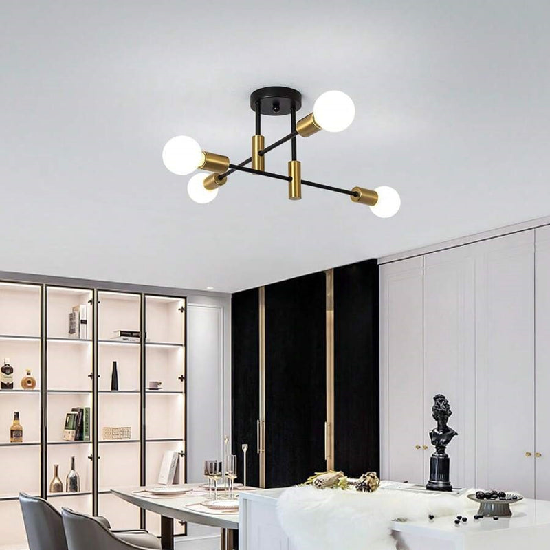 AuroraNord: Scandinavian Ceiling Light LED Black – Elegant & Bright for Dining Rooms & Living Rooms