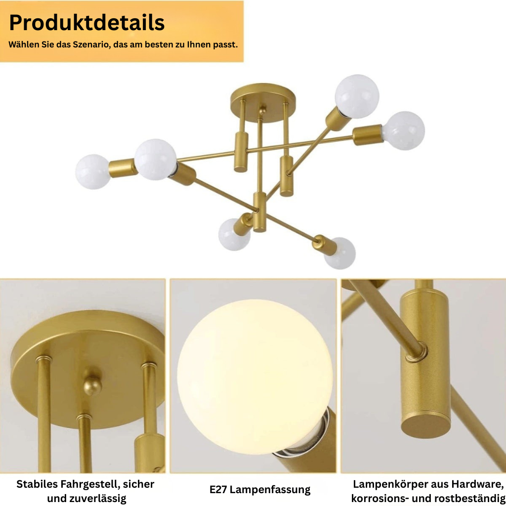 AuroraNord: Scandinavian Ceiling Light LED Black – Elegant & Bright for Dining Rooms & Living Rooms